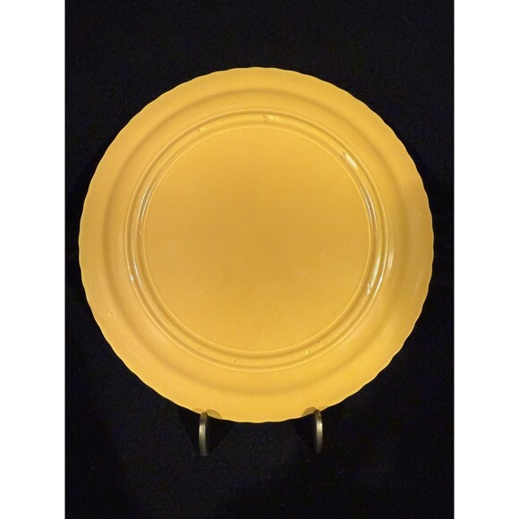 (2) Yellow Vistosa Round Plates (1) Dinner & (1) Salad/appretizer Vintage Ts & T - Picture 5 of 9